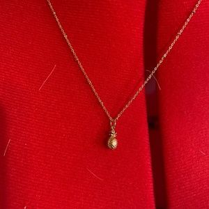 Gold Pineapple Charm Necklace
